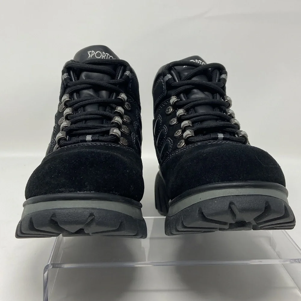 NWT Sporto “Devon” Black Winter Waterproof Leather Ankle Boots Size 7 1/2
